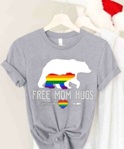 Free Mom Hugs LGBT Pride Mama Bear Mother's Day T Shirt 1 Free Mom Hugs LGBT Pride Mama Bear Mothers Day T Shirt 2