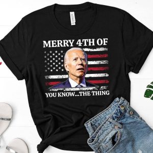 Funny Biden Confused Merry Happy 4th of You Know…The Thing T-Shirt