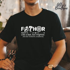 Funny Fathers Day Fathor Definition Husband Daddy Hero Shirt 1