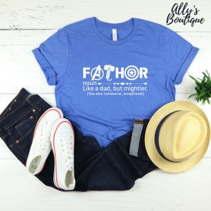 Funny Fathers Day Fathor Definition Husband Daddy Hero Shirt 3