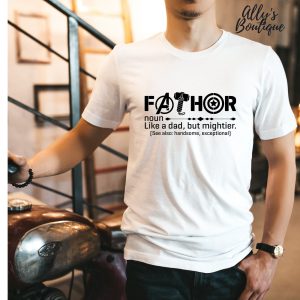 Funny Fathers Day Fathor Definition Husband Daddy Hero Shirt 4