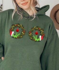 Funny Grinchs Hand Is On The Breast Christmas Sweatshirt Hoodie 3 Funny Grinchs Hand Is On The Breast Christmas Sweatshirt Hoodie 4