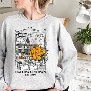 Funny Halloweentown Est 1998 University Halloween Pumpkin Crewneck Sweatshirt