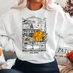 Funny Halloweentown Est 1998 University Halloween Pumpkin Crewneck Sweatshirt 4