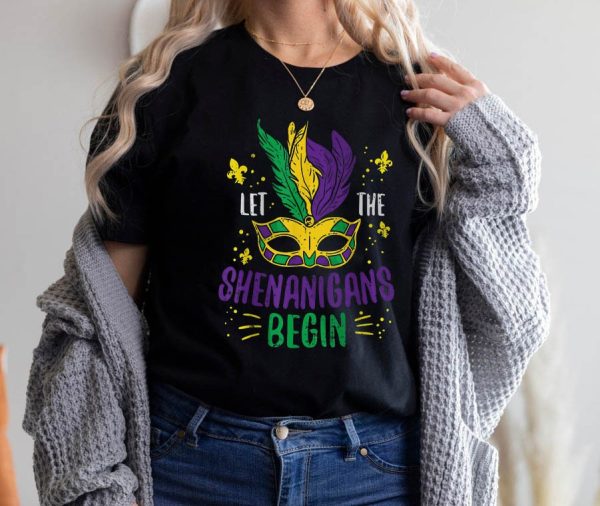 Funny Mardi Gras Carnival Let The Shenanigans Begin Jester T Shirt