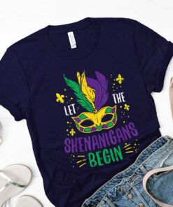 Funny Mardi Gras Carnival Let The Shenanigans Begin Jester T Shirt 2