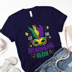 Funny Mardi Gras Carnival Let The Shenanigans Begin Jester T Shirt 2