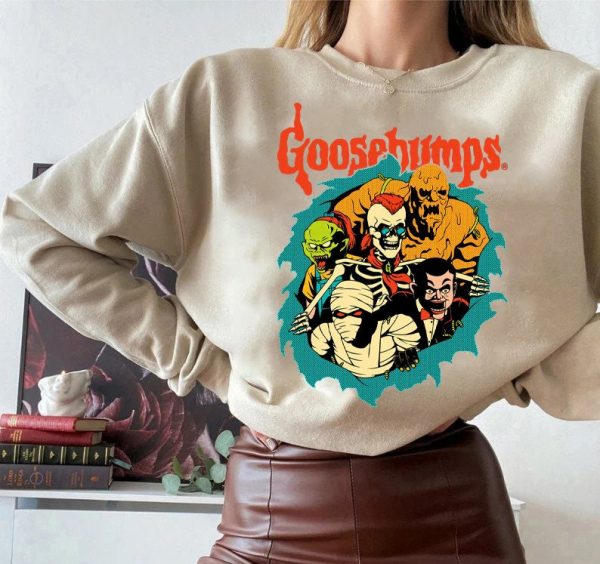 Goosebump Halloween Witches Witchy 90s Crewneck Sweatshirt