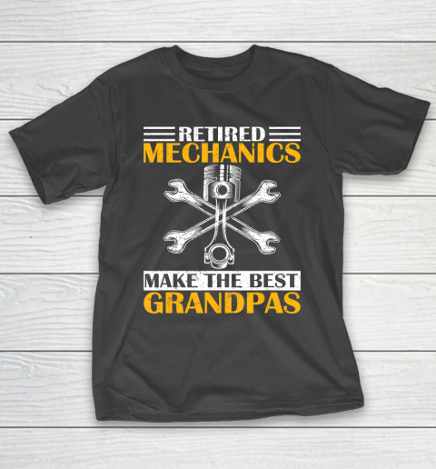 GrandFather gift shirt Vintage Retired Mechanic Make The Best Grandpa Retirement T Shirt T-Shirt