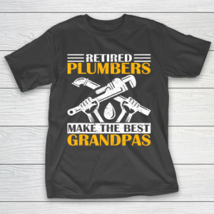 GrandFather gift shirt Vintage Retired Plumber Make The Best Grandpa Retirement Tee T Shirt T-Shirt