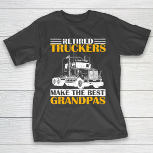 GrandFather gift shirt Vintage Retired Trucker Make The Best Grandpa Retirement Tee T Shirt T-Shirt