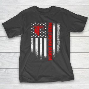 GrandFather gift shirt Vintage USA American Flag Proud Lineman Grandpa Distressed T Shirt T-Shirt