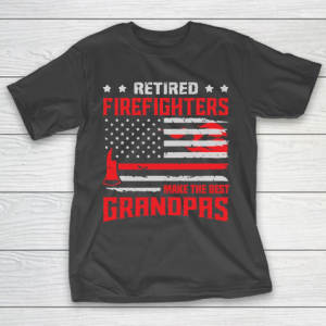 Grandpa Funny Gift Apparel  Retired Firefighter Grandpa Thin Red Line T-Shirt