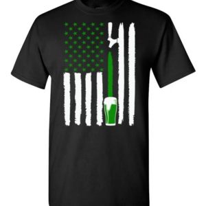 Green Beer American Flag St. Patrick’s Day Shirt For Men