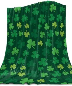 Green Four Leaf Clover St.Patrick's Day Blanket 3 Green Four Leaf Clover StPatricks Day Blanket 4