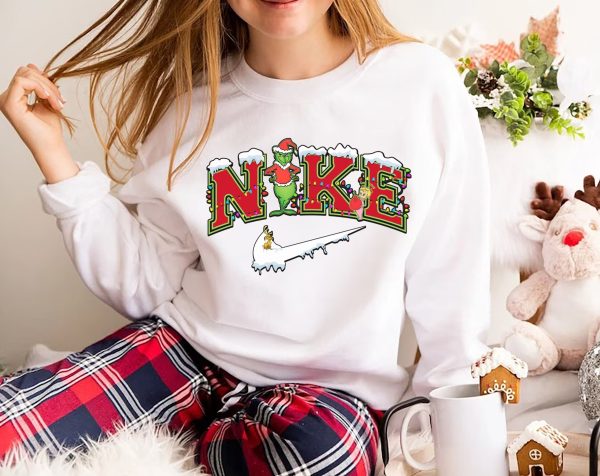 Grinch Christmas Santa Claus Crewneck Sweatshirt Sweater