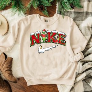 Grinch Christmas Santa Claus Crewneck Sweatshirt Sweater 2