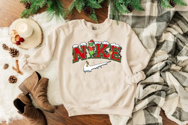 Grinch Christmas Santa Claus Crewneck Sweatshirt Sweater