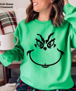 Grinch Face Sweatshirt Hoodie Shirt 1