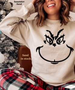 Grinch Face Sweatshirt Hoodie Shirt 2
