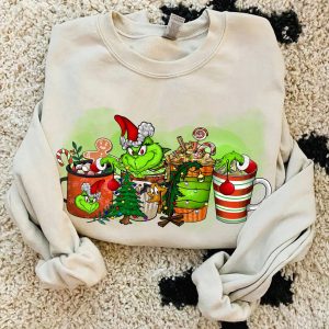 Grinchmas Coffee Latte Disney Christmas Grinch Squad Sweatshirt