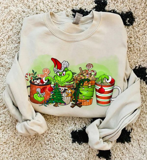 Grinchmas Coffee Latte Disney Christmas Grinch Squad Sweatshirt