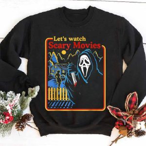 Halloween Costumes Lets Watch Scary Movies Scream Horror Shirt 3