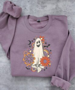Halloween Ghost Floral Boho Trick or Treat Spooky Ghost Sweatshirt 2 Halloween Ghost Floral Boho Trick or Treat Spooky Ghost Sweatshirt 3