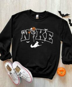 Halloween Swoosh Skeleton Pumpkin Fall Sweatshirt 2