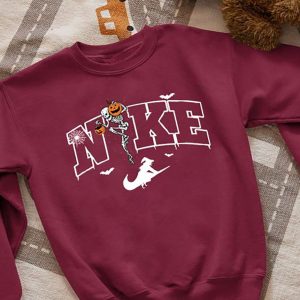 Halloween Swoosh Skeleton Pumpkin Fall Sweatshirt 3