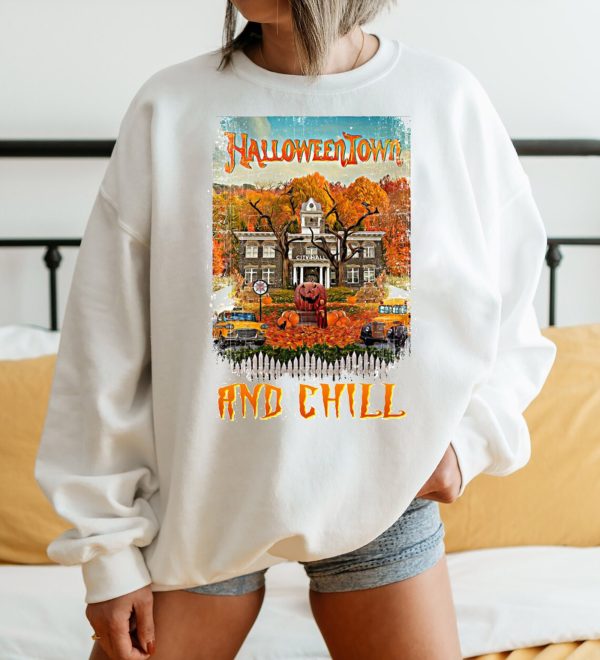 Halloweentown And Chill Pumpkin Fall Sweatshirt