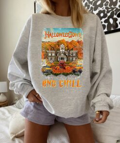 Halloweentown And Chill Pumpkin Fall Sweatshirt 2