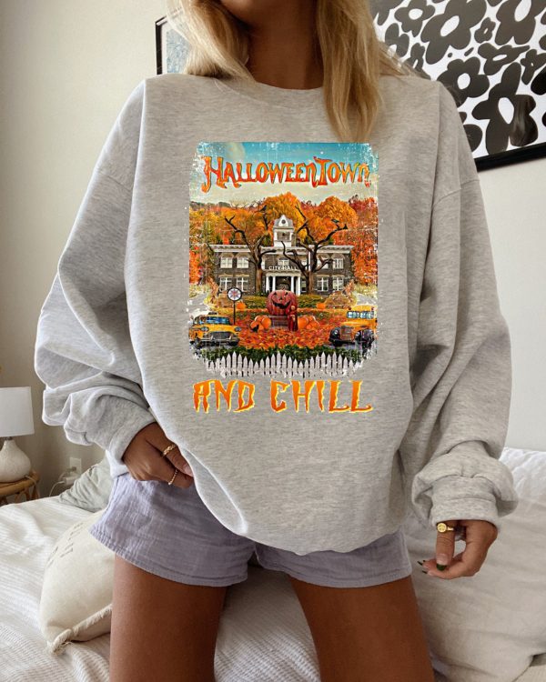 Halloweentown And Chill Pumpkin Fall Sweatshirt