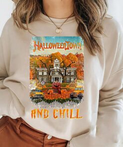 Halloweentown And Chill Pumpkin Fall Sweatshirt 5
