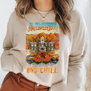 Halloweentown And Chill Pumpkin Fall Sweatshirt 5