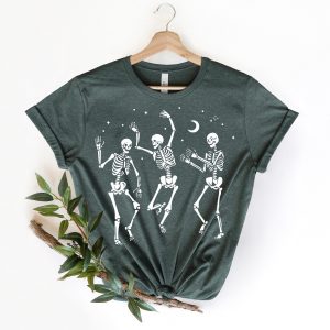 Happy Halloween Party Dancing Skeleton Shirt 3