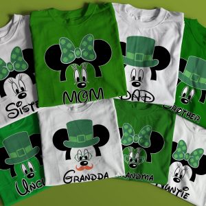 Happy St. Patrick’s Day Disney Mickey And Minnie Customized Shirt