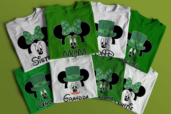 Happy St. Patrick’s Day Disney Mickey And Minnie Customized Shirt