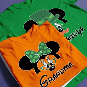 Happy St. Patrick’s Day Disney Mickey And Minnie Customized Shirt