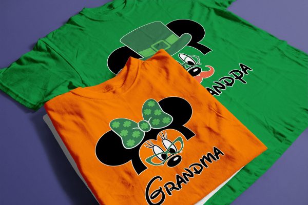 Happy St. Patrick’s Day Disney Mickey And Minnie Customized Shirt