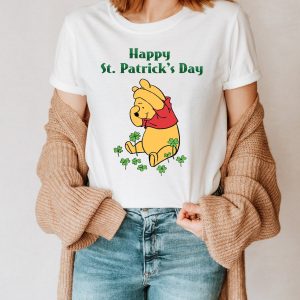 Happy St Patricks Pooh Winnie Family Matching Shirt