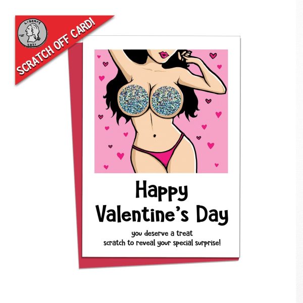 Happy Valentine’s Day Boo Bees You Deserve A Treat Scratch Off Card