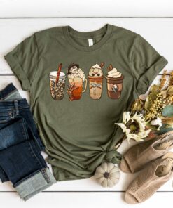 Horror Coffee Pumpkin Spice Latte Fall Squad Shirt 1 Horror Coffee Pumpkin Spice Latte Fall Squad Shirt 2