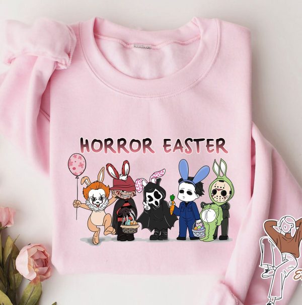 Horror Easter 2022 Leopard Bunny Family Matching Shirt