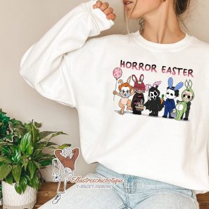 Horror Easter 2022 Leopard Bunny Family Matching Shirt