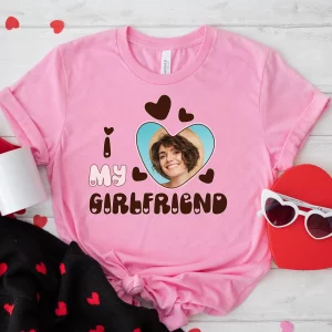 I Love My Girlfriend Valentines Heart Boyfriend Shirt