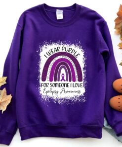 I Wear Purple For Someone Love Epilepsy Awareness Rainbow Shirt 1 I Wear Purple For Someone Love Epilepsy Awareness Rainbow Shirt 2