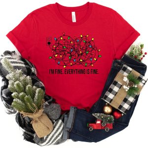 I’m Fine Everything Is Christmas Lights Sweatshirt Shirt