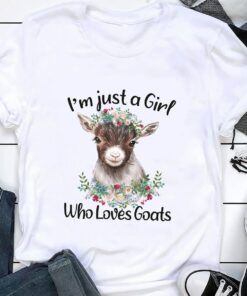 Im Just A Girl Who Loves Goats Farmer Shirt 2