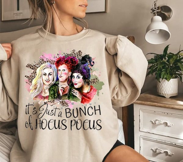 It’s All A Bunch Of Hocus Pocus Sanderson Sisters Retro Halloween Sweatshirt